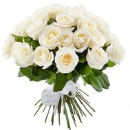 33 білі троянди в букеті
