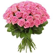 51 рожева троянда