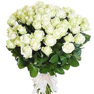 Великий букет білих троянд