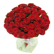 Букет із 51 червоної троянди