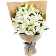 Букет із 9 білих лілій