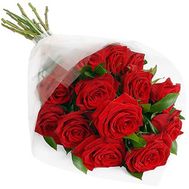 Букет із 13 червоних троянд