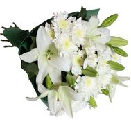 Букет із 2 лілій і 5 хризантем