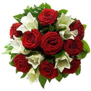 Букет із троянд і лілії