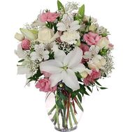 Букет в рожево-білому цветеіі