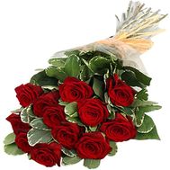 Букет із 11 червоних троянд