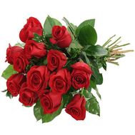 Букет із 13 червоних троянд