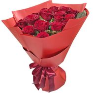 Букет із 25 червоних троянд