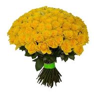 Букет із 101 жовтої троянди