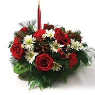 Новогодняя композиция со свечей