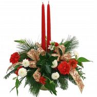 Новогодняя композиция со свечей