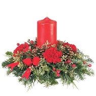 Новогодняя композиция со свечей