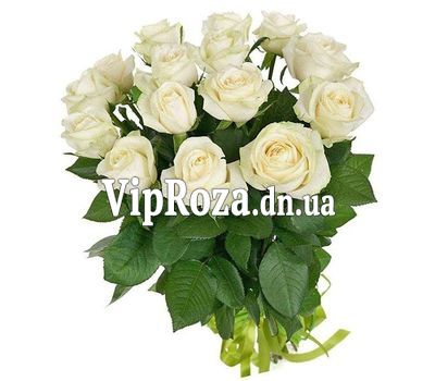 15 білих троянд в букеті