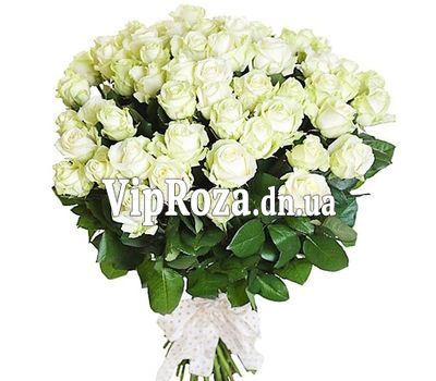 Великий букет білих троянд