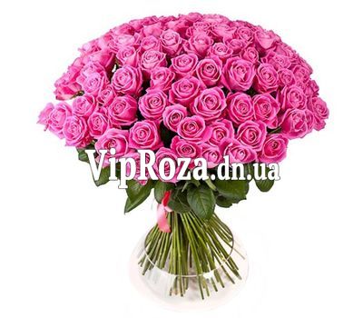 Букет із 101 рожевої троянди