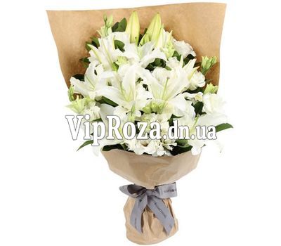 Букет із 9 білих лілій