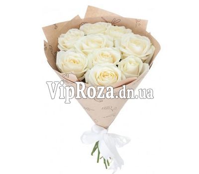 Букет із 9 білих троянд