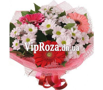 Букет із 6 хризантем і 3 гербер