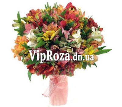 Букет із 31 різнобарвною альстромерії