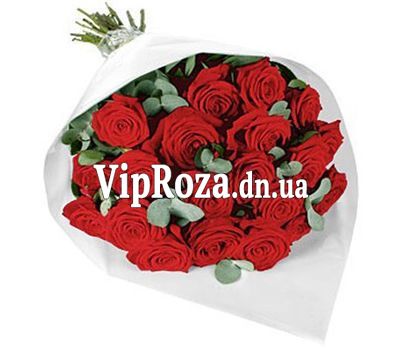 Букет із 21 червоної троянди