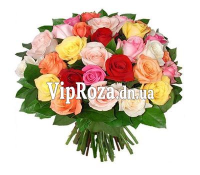 Букет із 31 різнобарвною троянди