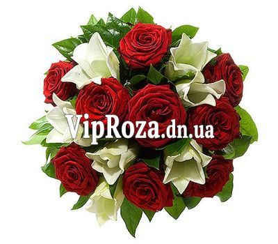 Букет із троянд і лілії
