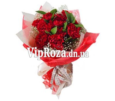 Букет із 15 червоних гвоздик