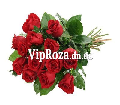 Букет із 13 червоних троянд