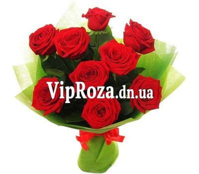 Букет із 9 червоних троянд