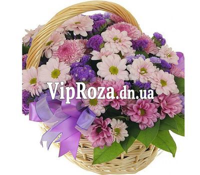 Кошик квітів з 15 хризантем