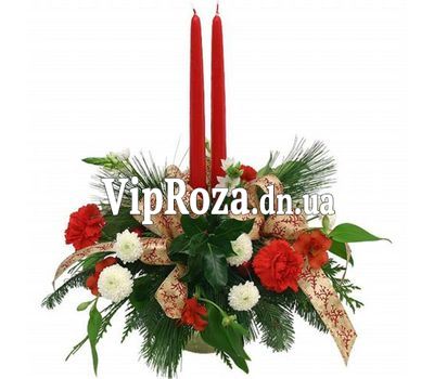 New Year's composition with candles