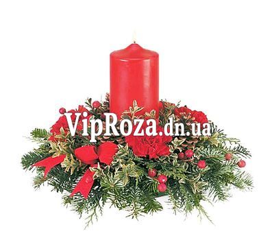 New Year's composition with candles