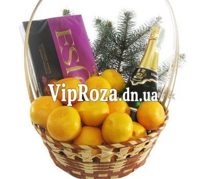 Подарочная корзина с шампанским