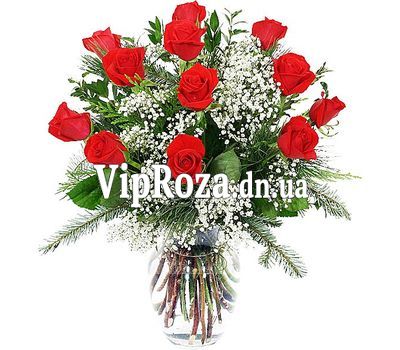 Зимний букет цветов из роз