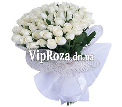 Букет квітів із 41 білої троянди