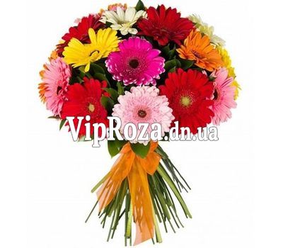 Букет квітів із 21 різнобарвною гербери