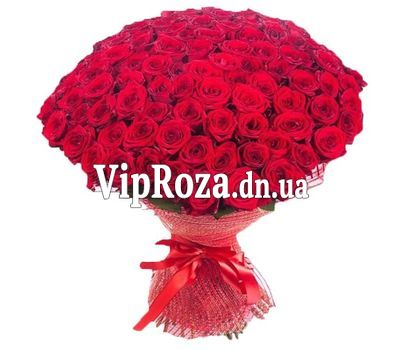 Букет із 101 червоної троянди